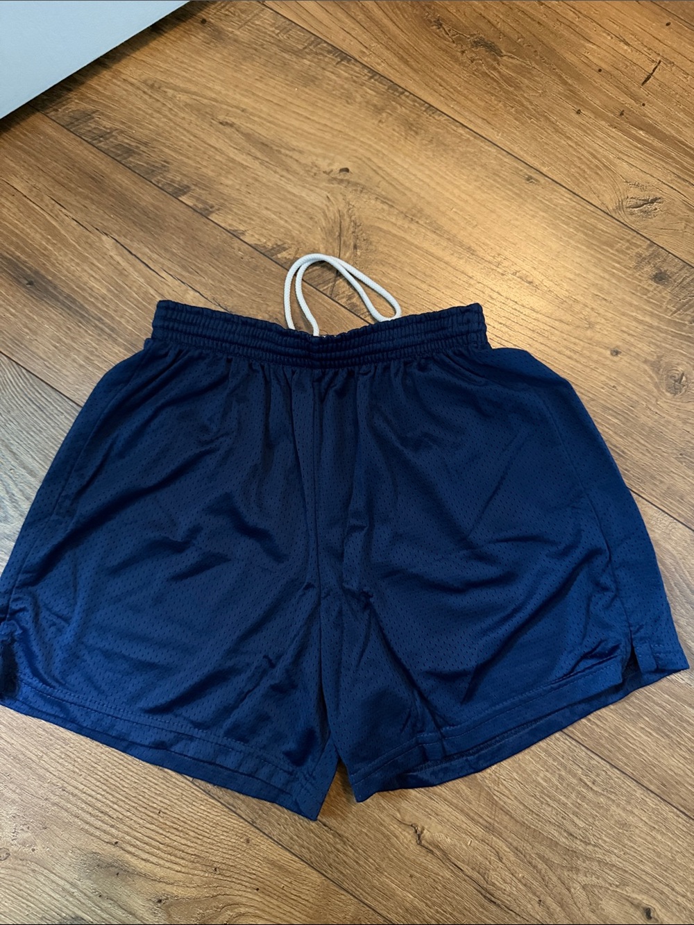 Children's Navy Athletic Mesh Shorts with Drawcord